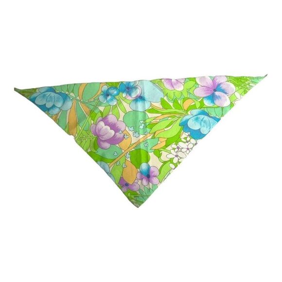 Hawaiian Floral Head Scarf Do Rag Tropical Multicolored Floral Scarf 28” X 9” - Picture 2 of 7